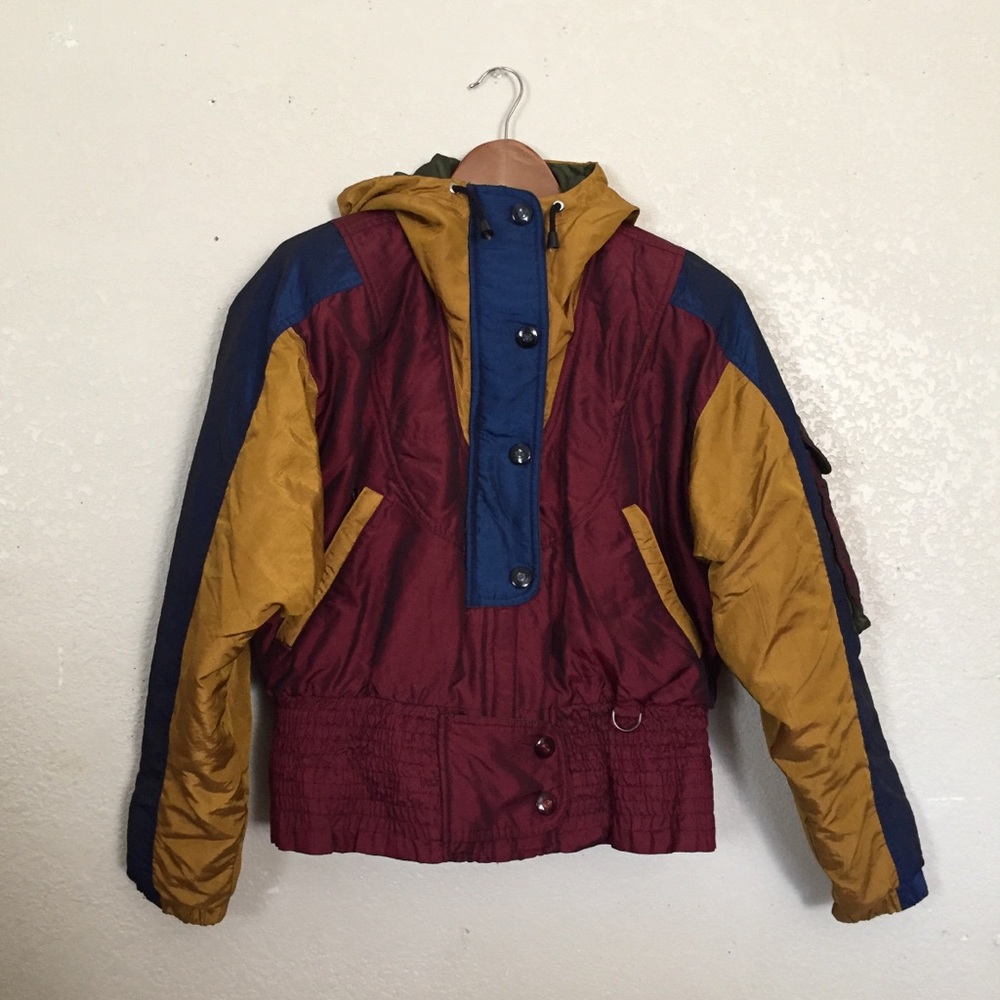 Vintage Nils 80s 90s Colorblock Ski Jacket